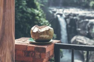 Water and coconut juice